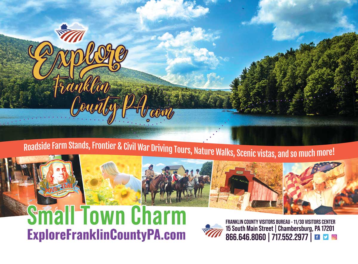 Franklin County Visitor's Bureau <center>Franklin County Visitor's Bureau | <b><a href="https://www.explorefranklincountypa.com" target="_blank" rel="noopener noreferrer">CLICK HERE to view the website</a></b></center>
