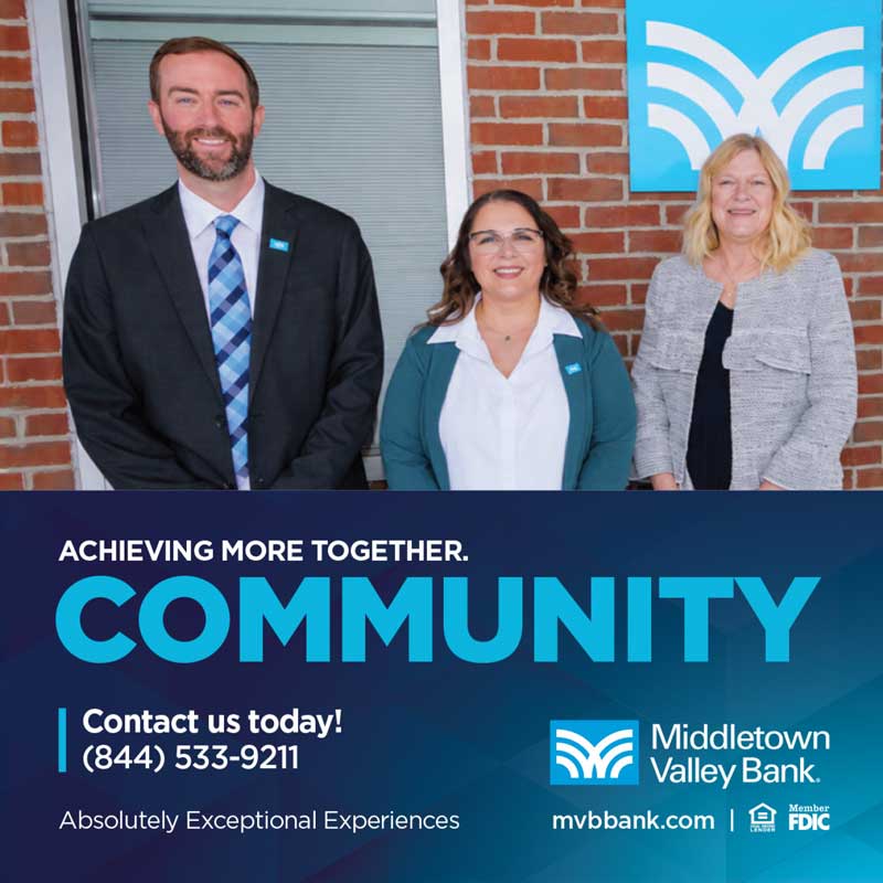 Middletown Valley Bank <center>Middletown Valley Bank | <b><a href="https://mvbbank.com/" target="_blank" rel="noopener noreferrer">CLICK HERE to view the website</a></b></center>